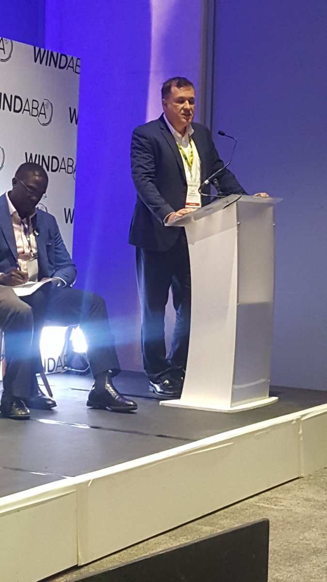 GreenBizAfrica's tweet photo. Kadri Nassiep, Executive Director, City of Cape Town speaks of Cape Town's lower carbon journey since 2001 to 2050 - the city has put together a plan to achieve a target of 20% renewable energy by 2020. #Windaba2018 @WINDABA_ZA @_sawea @CityofCT https://t.co/bf6jCClsi4