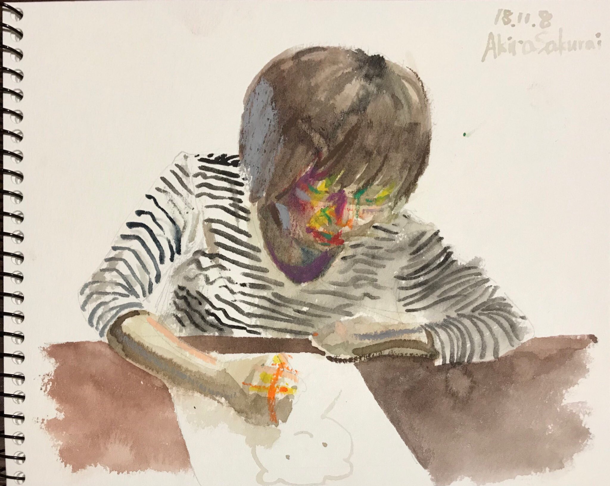 تويتر 桜井 旭 على تويتر 水彩とクレヨン 絵 絵画 水彩 スケッチブック 水彩紙 おニュー デッサン スケッチ ドローイング クロッキー 具象 写実 アート リアリスム Art Artist Illustration イラスト Watercolor Watercolorpainting Dessin
