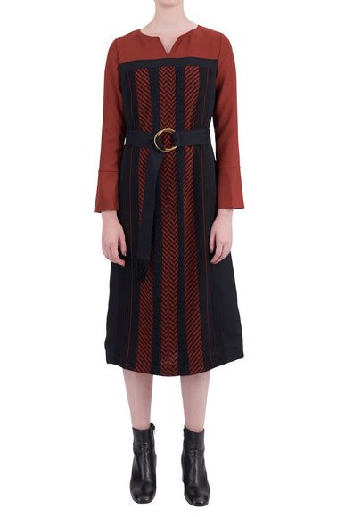 衣装速報 北川景子 さん衣装 18 11 8の モニタリング で 北川景子さんが着用してる衣装が見つかりました ジオメトリック柄のレースが目を引く オレンジのウールワンピースです 詳細はこちら T Co Hztygiblsq T Co Nuibdnupio