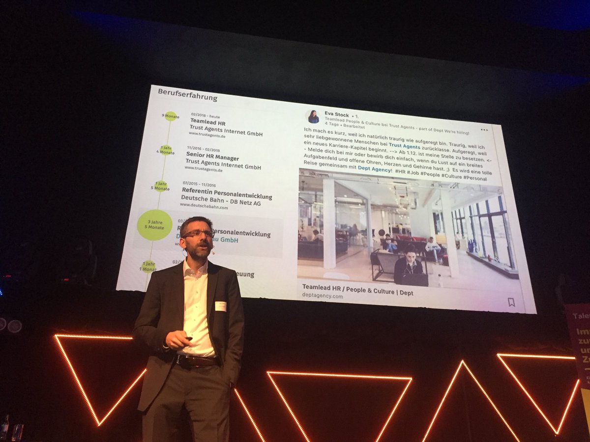 HR_ARTiXt's tweet photo. Jetzt rockt der @HZaborowski los: Erprobtes Fachwissen und Erfolg zählen? Weit gefehlt... #NeuesDenken für #Personaler bei der #talentthinking von @keeunit_mainz https://t.co/VXyrFB29uc
