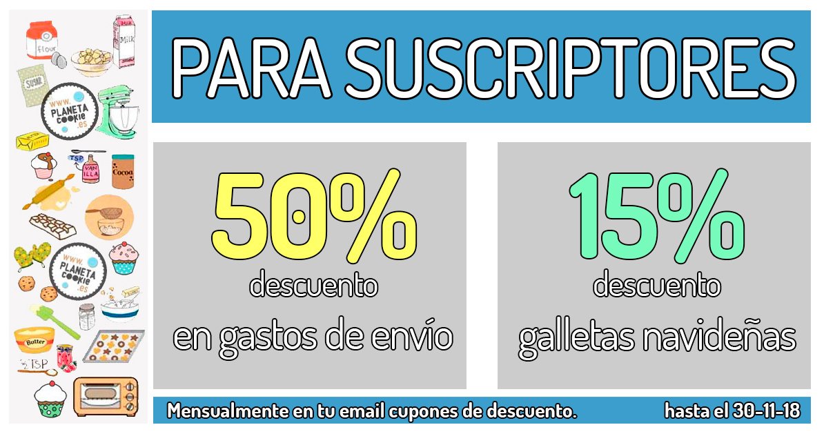 PlanetaCookie's tweet photo. ¡No te quedes sin tus galletas navideñas🍪🎄🎁! Si las reservas en noviembre tienes un 15% dto (envío en diciembre).
Todos los meses nuevas ofertas y siempre tus gastos de envío al 50%📦✂️ por ser suscriptor. ¿Aún no lo eres? Aquí te dejo el enlace: https://t.co/pdsUtREY74 https://t.co/iNFEEs05Sl