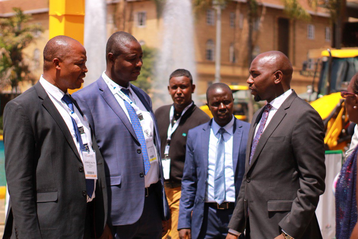 ncakenya's tweet photo. NCA Ag. Eng. Maurice Akech together with Hon. Kipchumba Murkomen visiting the exhibition booths at KICC. <RG>
#ICORCE2018 https://t.co/5gZZK74ILj