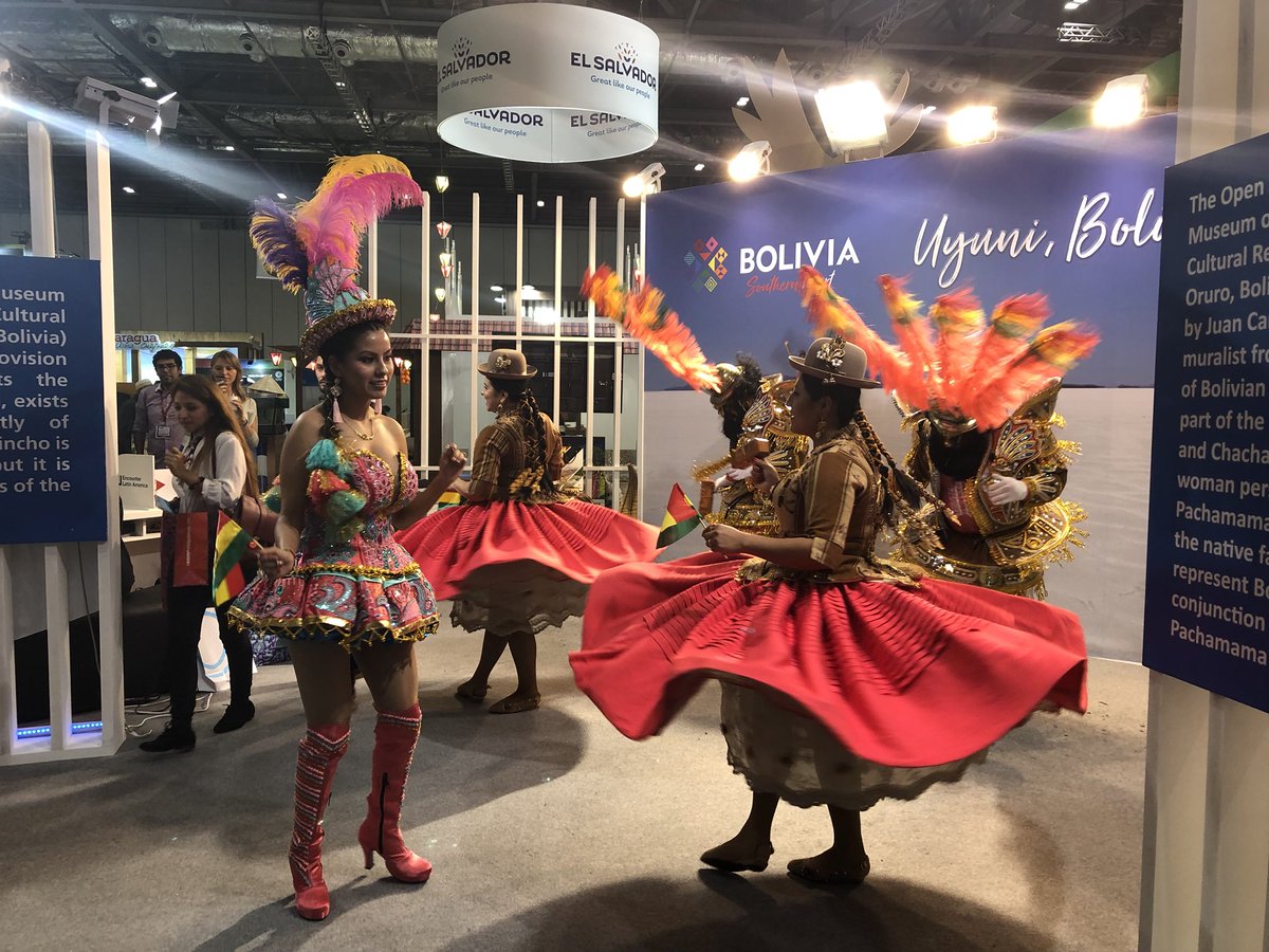 boliviaenuk's tweet photo. Bolivia, officially the best cultural destination in the world, demonstrating why it won the title at the @WTM_London #morenada #culturaltourism #BoliviaTeEspera https://t.co/2SyOiAPcPX