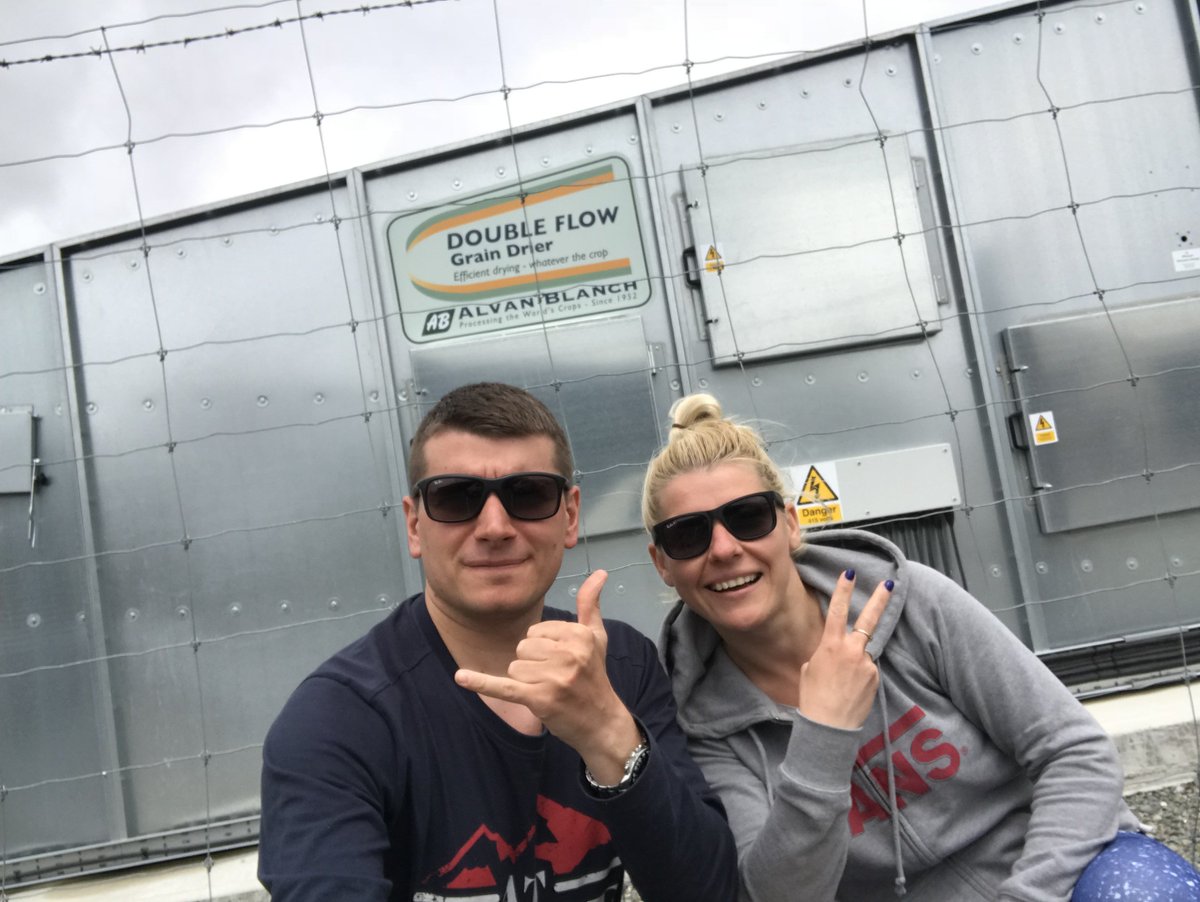 alvanblanch's tweet photo. Today, we received this picture from our Alvan Blanch newly weds on their #honeymoon in #NewZealand! Our ProjectEngineer, Kamila, and our Fitter and Welder, Bart, who married earlier this year, travelled half way across the world and stumbled upon one of our #DoubleFlow driers! https://t.co/ZvRE8PuelI