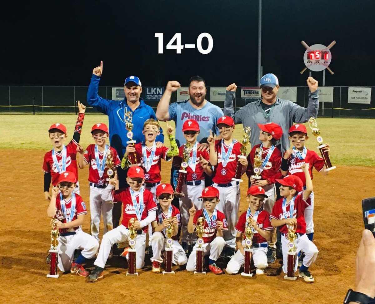 Congratulations <a href="/LakeNormanLL/">Lake Norman Little League</a> #Phillies for winning the championship last night and completing a #perfectseason