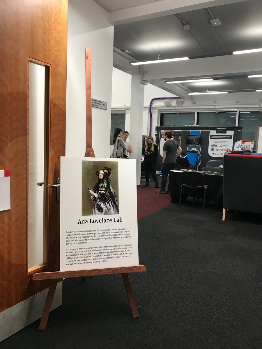 sazargari's tweet photo. We are celebrating the opening our new computer lab called Ada Lovelace 😊🎉⁦@sheffhallamuni⁩ ⁦@SHUCyberSec⁩ https://t.co/3mmKNdtf4j