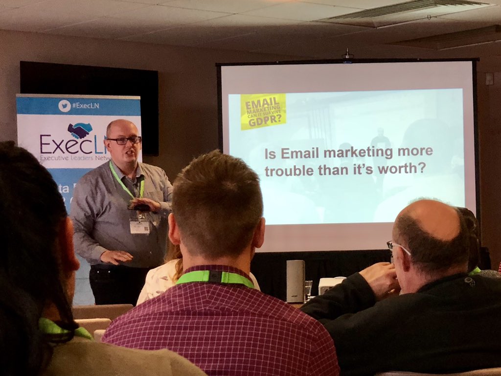 1973online's tweet image. Can email marketing survive GDPR? Of course says @deanseddoncom! But get informed and then beware of the misinformed #GDPR trolls!

A fun talk at #ExecLN Data Privacy conference today. #EmailMarketing #emailgeeks #PECR