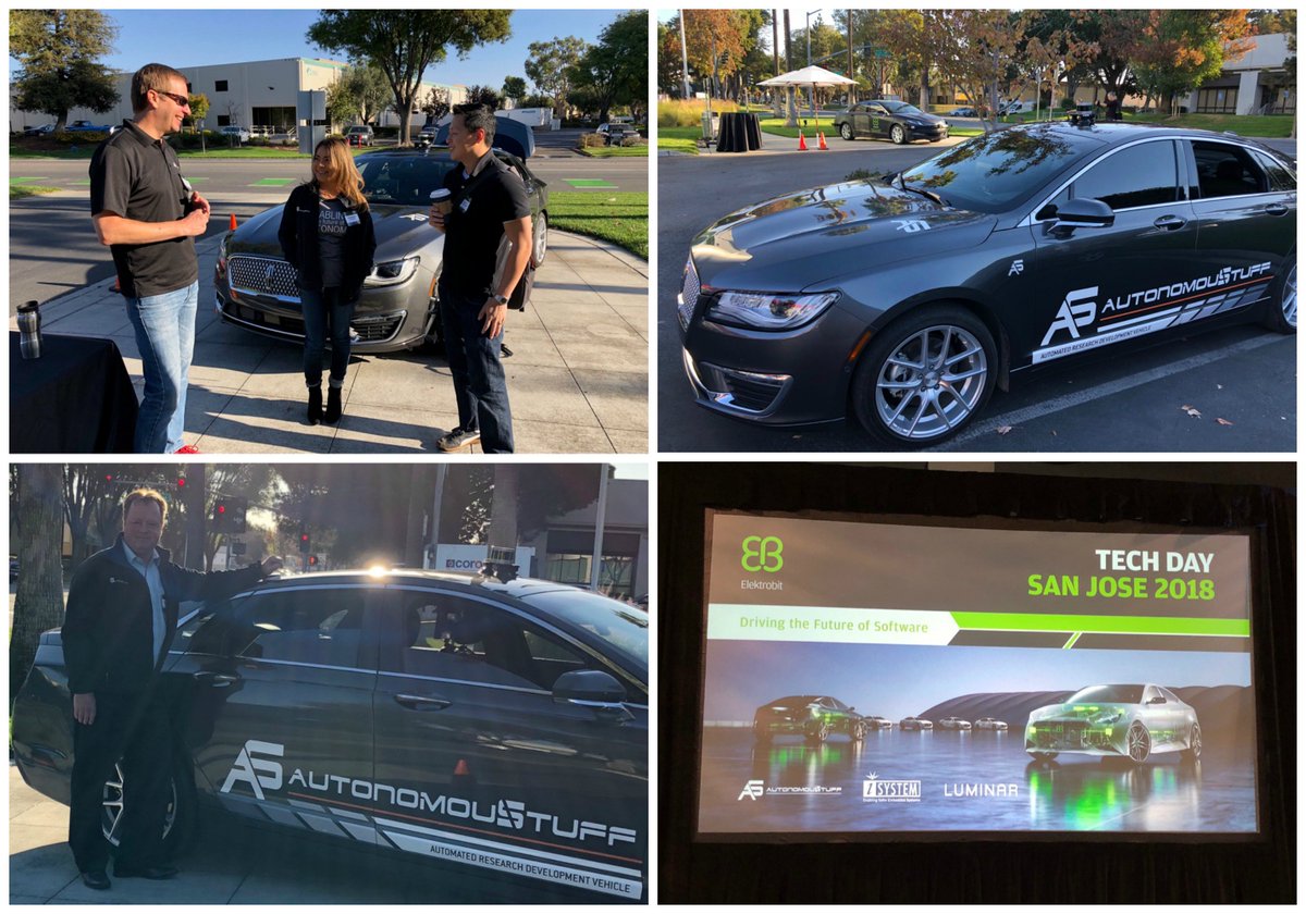 AutonomouStuff's tweet image. The #AStuff west coast dream team is looking forward to a great day at EB Tech Day, San Jose. #autonomousvehicles, #softwardevelopment, #funinthesun