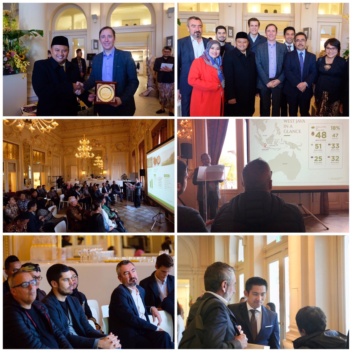 Economic mission of the Province of West-Java, #Indonesia in #Wallonia, Region of #Belgium. Day 3 - Opening of the ephemeral exhibition on the Province of #WestJava by its Vice-Governor and #AWEX COO Overseas in the economic capital of #Liège, and promotion seminar 🇧🇪🇮🇩