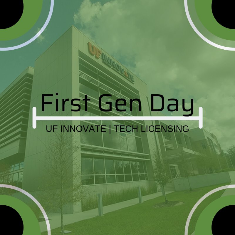 UFOTL's tweet image. We love our first-generation #innovators! Today we recognize and support you. You may be first but you are not alone! Check out @FOSatUF for supportive resources at @UF, and if you've got a discovery we'd love to hear from you! #FirstGenUF ow.ly/FlO850jCOYK