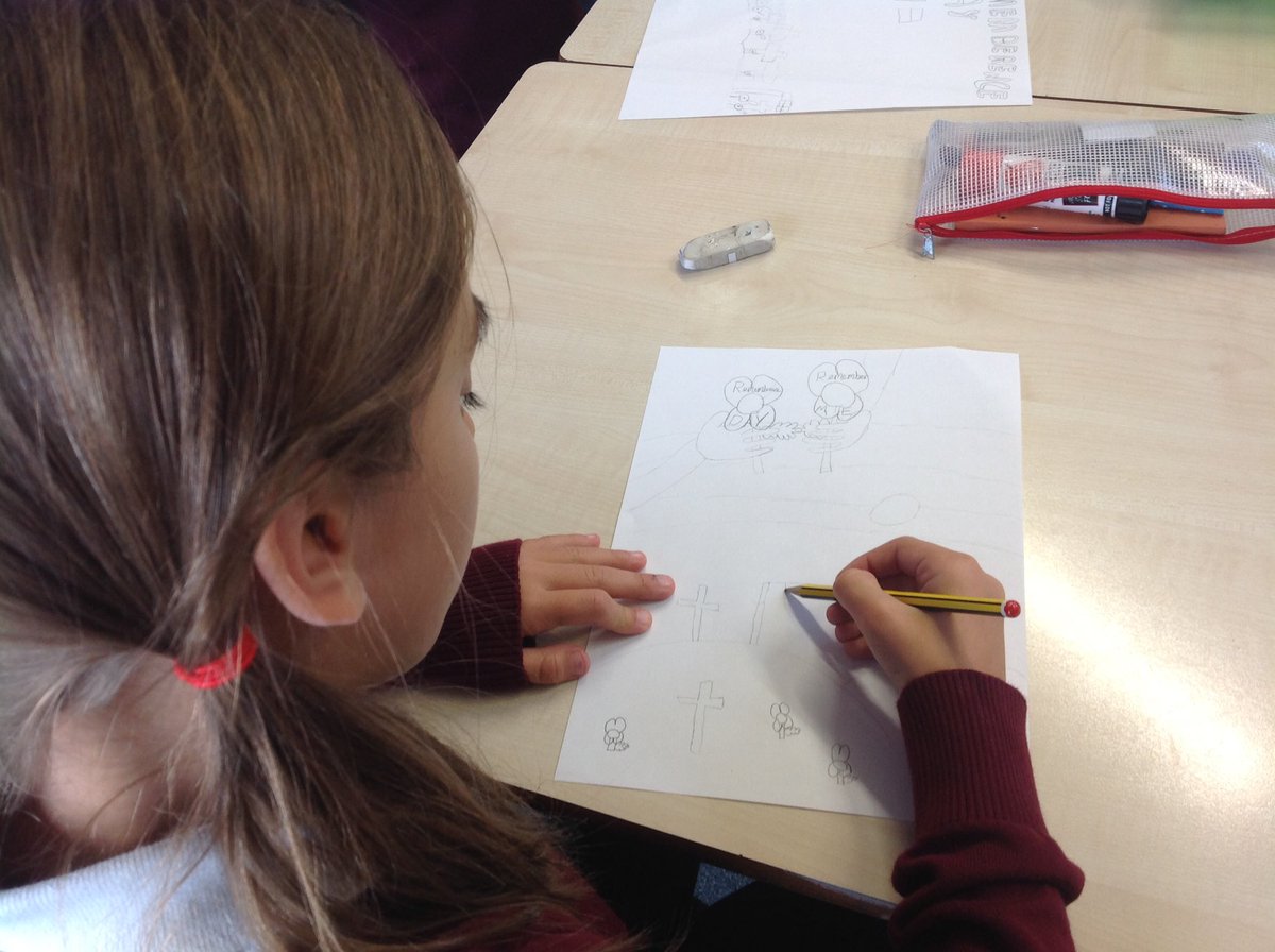 dartonclass7's tweet image. @DartonPrimary #DPS_art #DPS_history creating poster for the WW1 day.