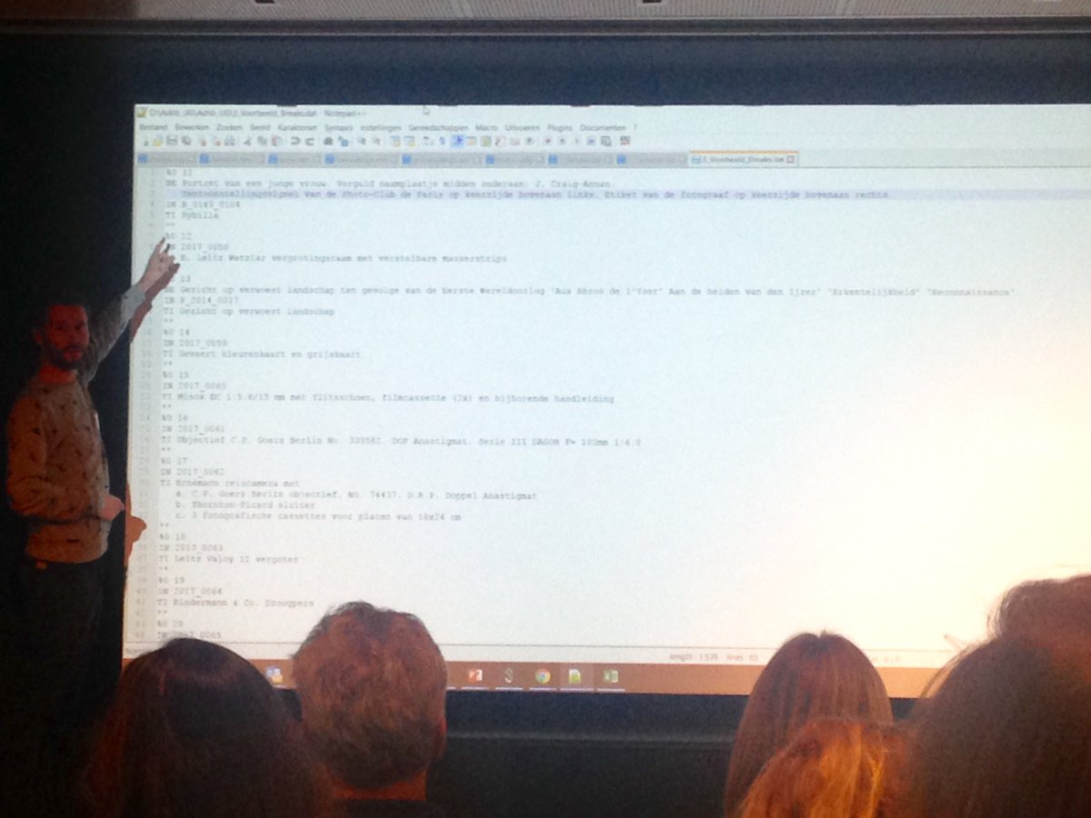 KitsR's tweet photo. Technical show & tell #AdlibUG Michiel Demaegth (Fotomuseum Antwerpen): convert an AdlibTagged DAT-file to an Excel XLS(X)-file, and back again and again and again. Finally! The home-brewn Excel-macro-magic will soon become available as #OpenSource via https://t.co/5V386jknAK. https://t.co/7g39yLfXEJ