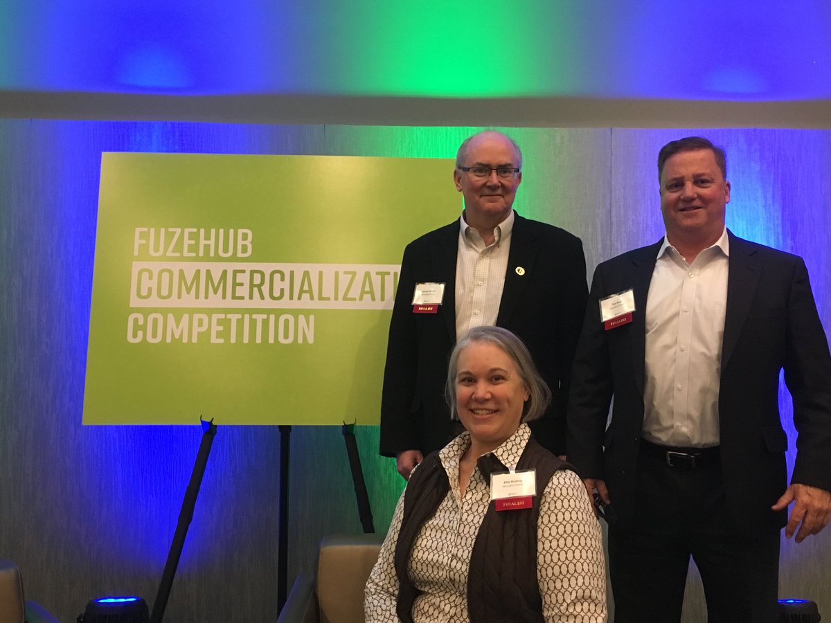 ⁦<a href="/MicroeraPower/">MicroEra Power</a>⁩ is assembled and ready for #Fuzehubcc2018! ⁦<a href="/jamesgrieve/">james grieve</a>⁩, Tim Rice, and ⁦<a href="/EllieRusling/">EllieRusling</a>⁩ are ready to pitch clean on-site #power to provide businesses cost savings and energy security! #cleanenergy #startup