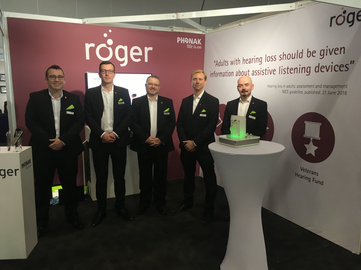PhonakUK's tweet photo. We are exhibiting this year with our extended Sonova Family, come and say hello to our colleagues from Roger & Advanced Bionics #BAA2018 #PhonakBAA https://t.co/Uri7h74qlz
