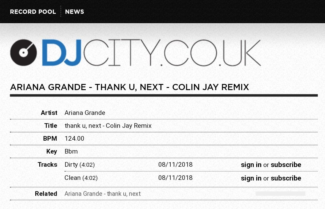 Colin Jay On Twitter Hey Djs Ariana Grande Thank U