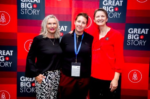 Andrea May-Corsini (center) pictured along side Mama Dragons Jill Rowe (left) and Neca Allgood (right)