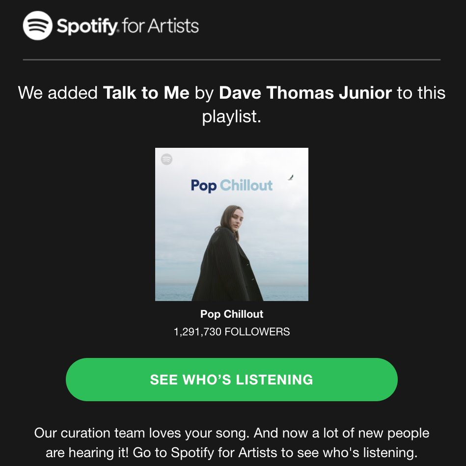 davethomasjnr's tweet photo. Thank you @spotifyartists !! I'm so excited omgaefgafyefgelfeffaueefaef https://t.co/NeUYk57937