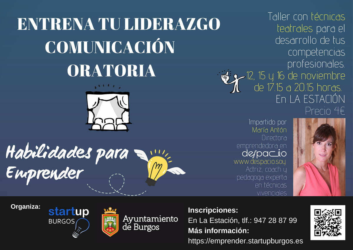 Mar_idea's tweet photo. Curso #emprender en #burgos con #teatroycoaching para tu desarrollo profesional https://t.co/Y6ccZuJlLQ