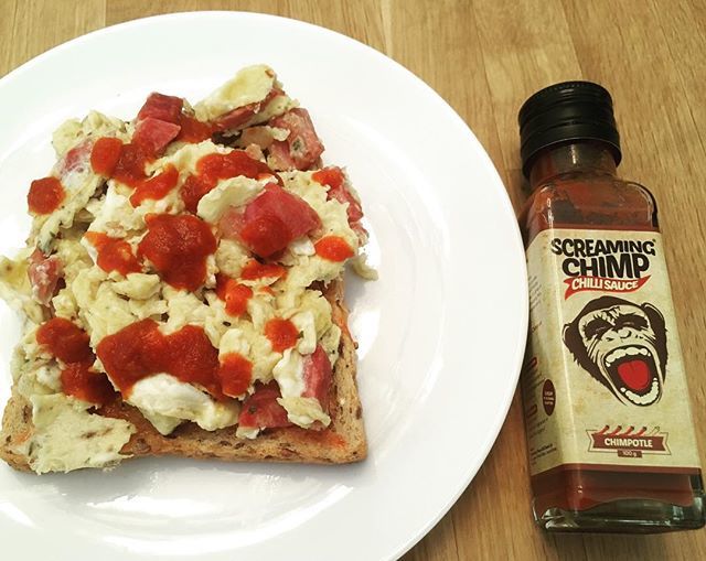 screaming_chimp's tweet photo. Grab your self a great lunch with our #chimpotle #sauce and #keeponchimpin #lunch #eggs #delicious #food #instafood https://t.co/4fx0i31CnY https://t.co/1TjJN3UkY8