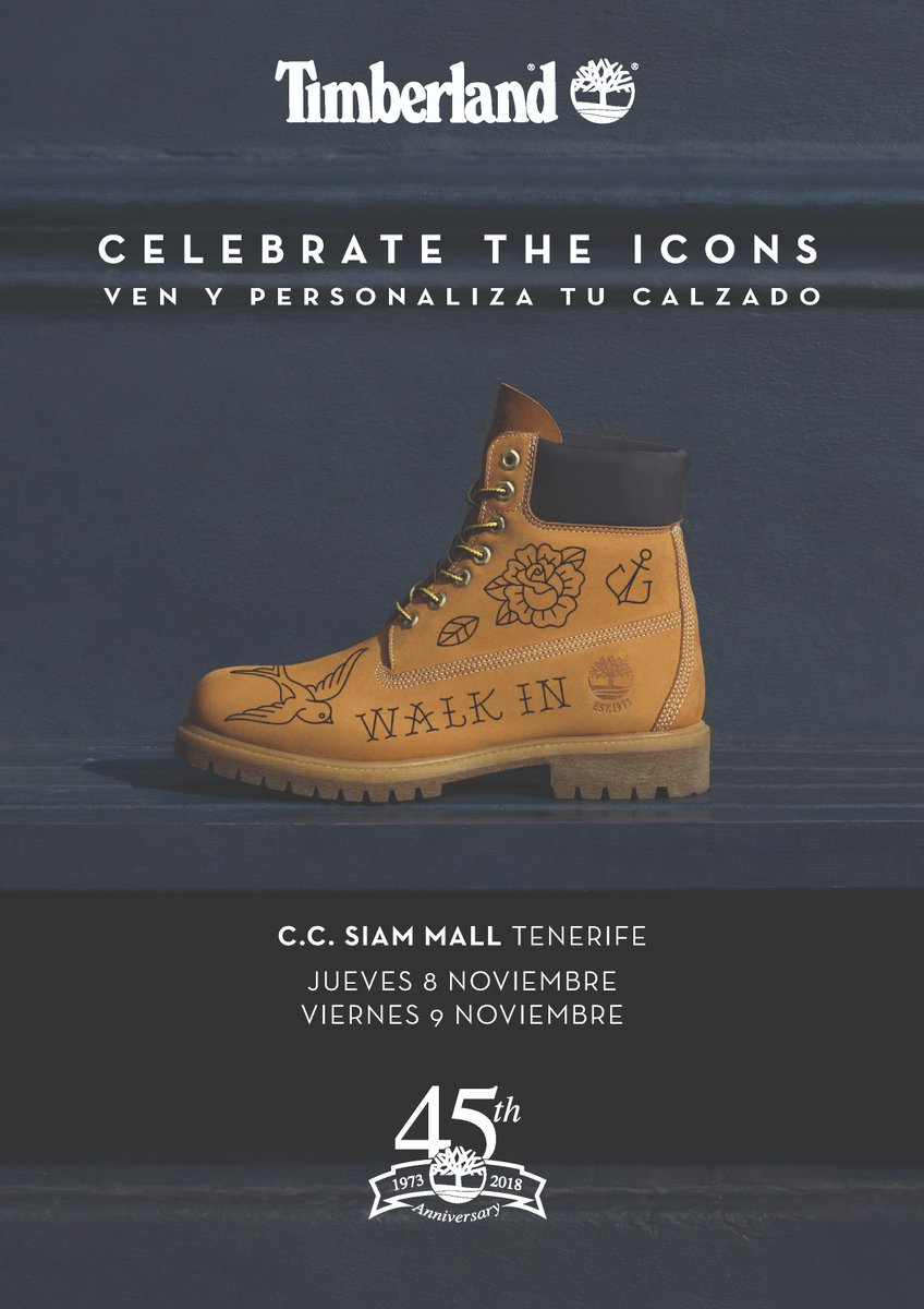 Siam Mall on Twitter: "La icónica bota Timberland cumple 45 años ¡Ven celebrarlo con hoy y mañana a partir de 15:30h en su tienda de #SiamMall!. Podrás tatuar tus