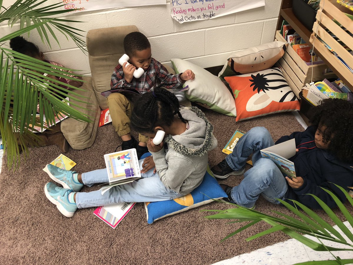 emannteaches's tweet photo. They love whisper phones and flexible seating to read! #isleread #independentreadingtime #arc @CarrolltonES @AmericanReading https://t.co/6GQFmuM73w