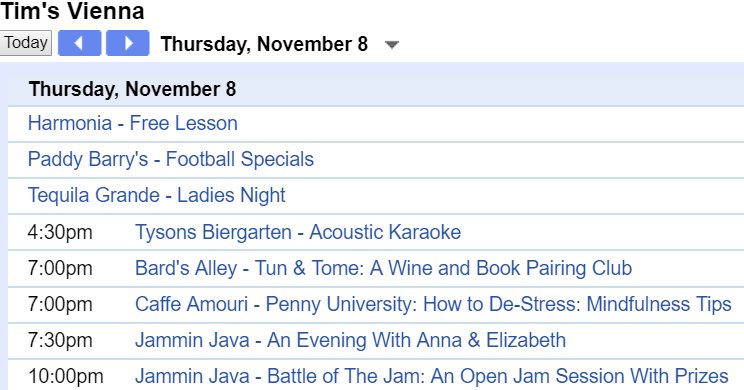 TimsTysons's tweet photo. Thursday's Deals &amp; Events in #ViennaVA #TysonsVA..

https://t.co/CUezlG3myU https://t.co/Zcm9MnGOuw
