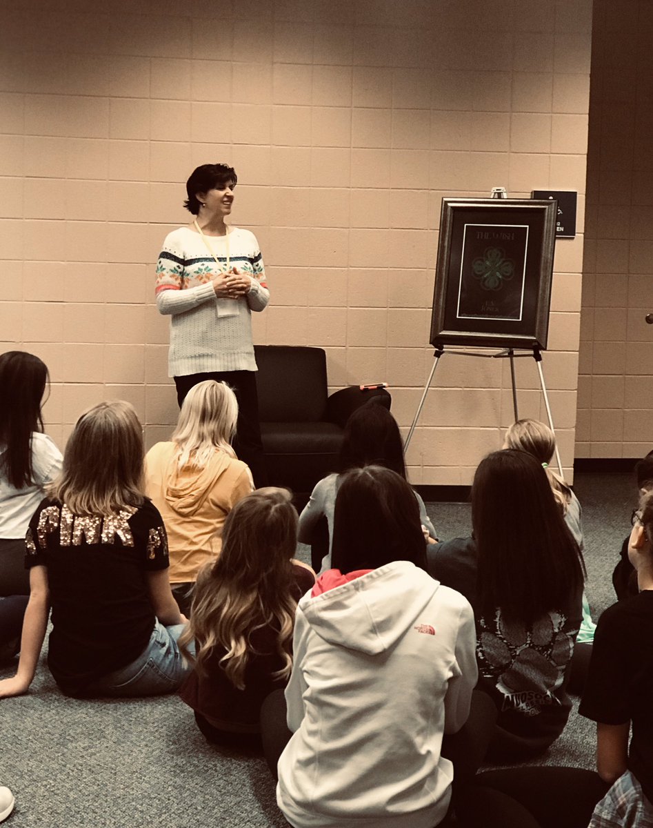 Local author of The Wish, EV Jones talks to GMSS 7th grade about writing #Geneva304