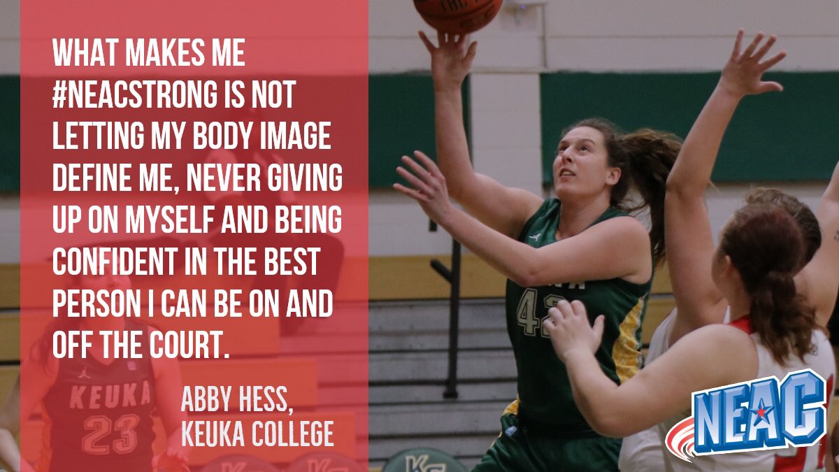 GoUnitedEast's tweet photo. Get ready for the start of basketball season in today’s #NEAC Student-Athlete Spotlight with Abby Hess from @KeukaAthletics! #NEACStrong #WhyD3 https://t.co/wY6HuRsdhg https://t.co/IozniUnzTp