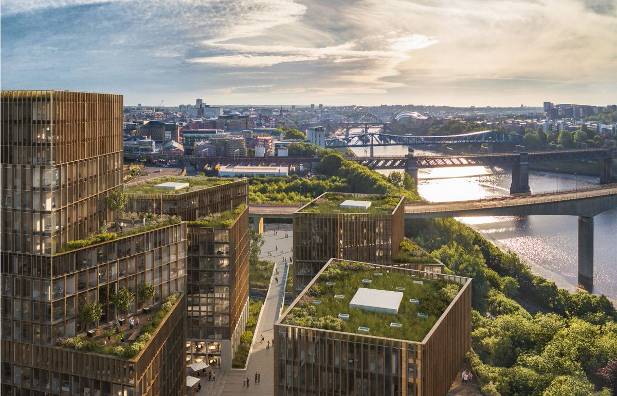DPPplanning's tweet image. A second hugely exciting &amp;amp; ambitious scheme on #WTPD - DPP Newcastle's submission of the city's fantastic Quayside West Urban Village - lnkd.in/du2pG5S  on behalf of client @NewbyDevelopers. Thanks to @FaulknerBrowns for the beautiful images