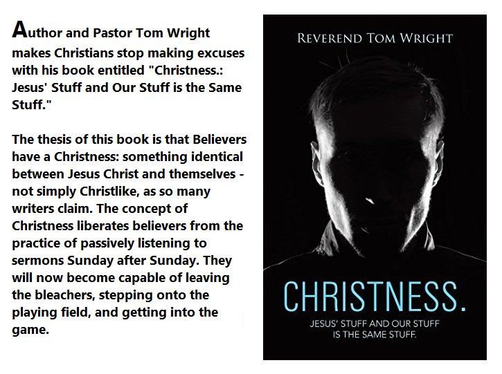 authorTWright's tweet image. The revolutionary insight of Christness causes Rev. Wright to ask believers to stop making excuses and become what they were created to be.

Available on major resellers.
Amazon: amzn.to/2PjvCTS 
Barnes &amp;amp; Noble: bit.ly/2RHY3aB 

#Christness
#Toplink