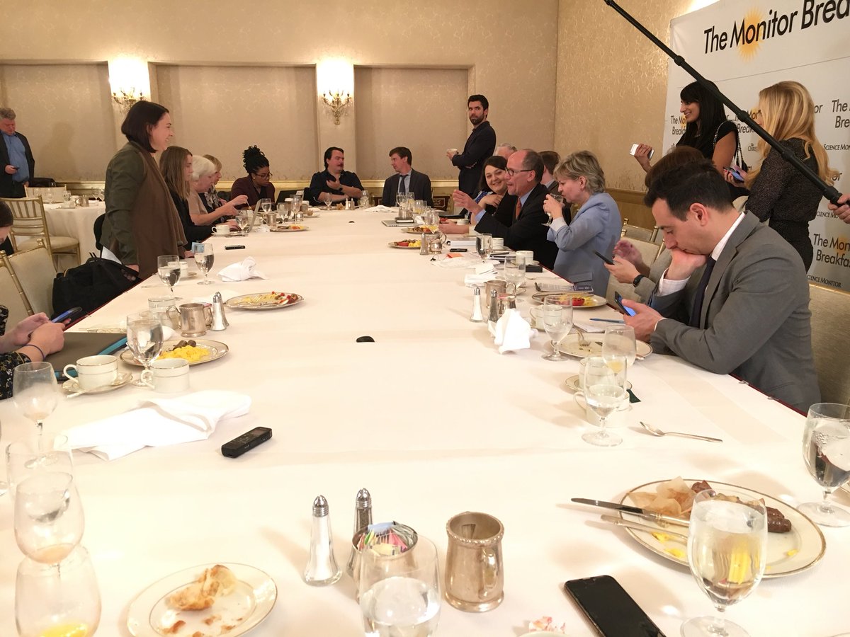 DaveASloan's tweet photo. At a #MonitorBreakfast, DNC Chair Tom Perez says that the Jeff Sessions resignation was worse than the Saturday Night Massacre. https://t.co/JeI6BwuYoB