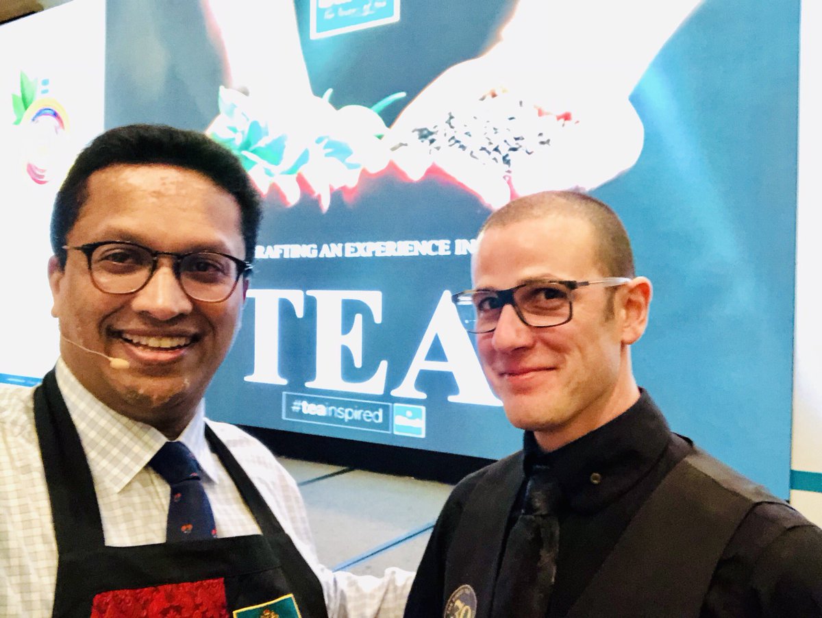 dilhanfernando's tweet photo. We are ready to rock teatime at the first ever Masterclass of the @Dilmah School of Tea in Amman, Jordan. @FourSeasons #SchoolofTea #KnowledgeInspiresPassion #TeatimeRocks #TeaInspired #tea @AlbertoPizarro_ https://t.co/as8wkngJvl