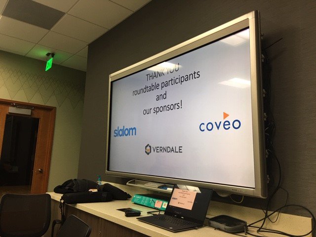 SeattleSitecore's tweet photo. Thank you to our sponsors of last night's user group:  @coveo, @slalom, and @VerndaleTweets!  The Sym roundtable was full of good discussion.  Special thanks to our virtual guests: @hetaljdave and @JaxBaxter.  What's next? Perhaps a joint mtg with PortlandSUG? https://t.co/EIhJiGKAP2