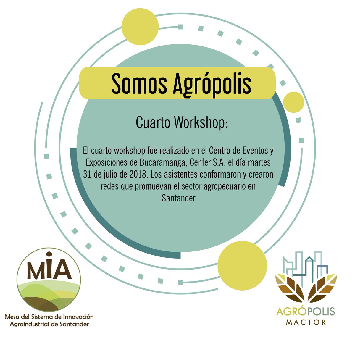 INNOTECUIS's tweet image. #INNOTECuenta #SomosAgrópolis #Conócenos

Nuestro cuarto workshop

¡Sigue su FanPage y conócelo un poco más!
👉🏼 Agrópolis Mactor