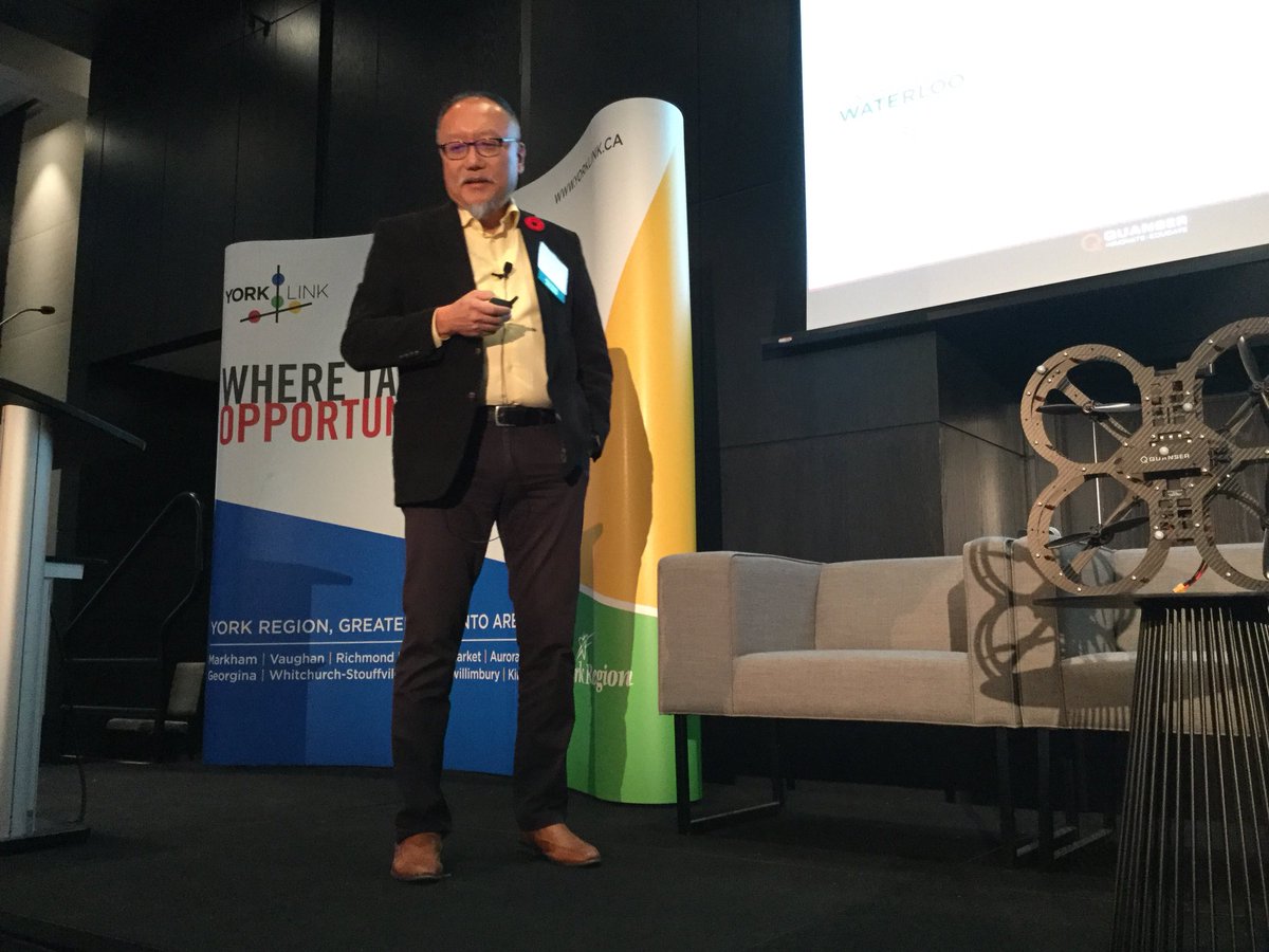 YorkLink's tweet photo. #YorkRegion-based tech company @Quanser’s Chief Education Officer, Dr. Thomas Lee kicks off the second #KnowledgeYR #keynote about supporting the development of future knowledge workers. https://t.co/MLyQzomTAS
