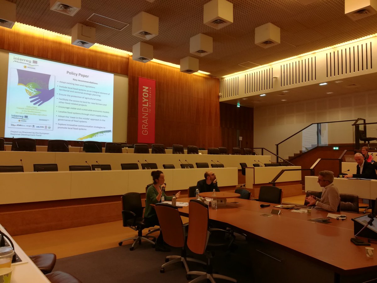 "Include #localFoodsystems as an integral element of territorial and sectorial strategic planning" -key recommendations from <a href="/medMADRE/">MADREproject</a> at #EUROCITIES WGfood in #Lyon /MC