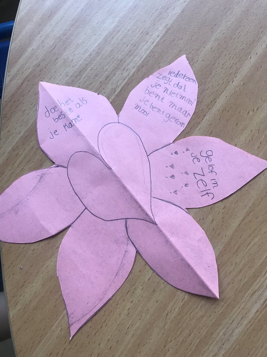 LindsaySadeh's tweet photo. Grade two student chose to write her positive self talk flower in her mother tongue. She shared the beautiful meanings with me: you're the best, you're perfect even if people say you're not perfect, and believe in yourself #wbaislearn #SEL #secondstep #selflove https://t.co/oNOw03Ybjj