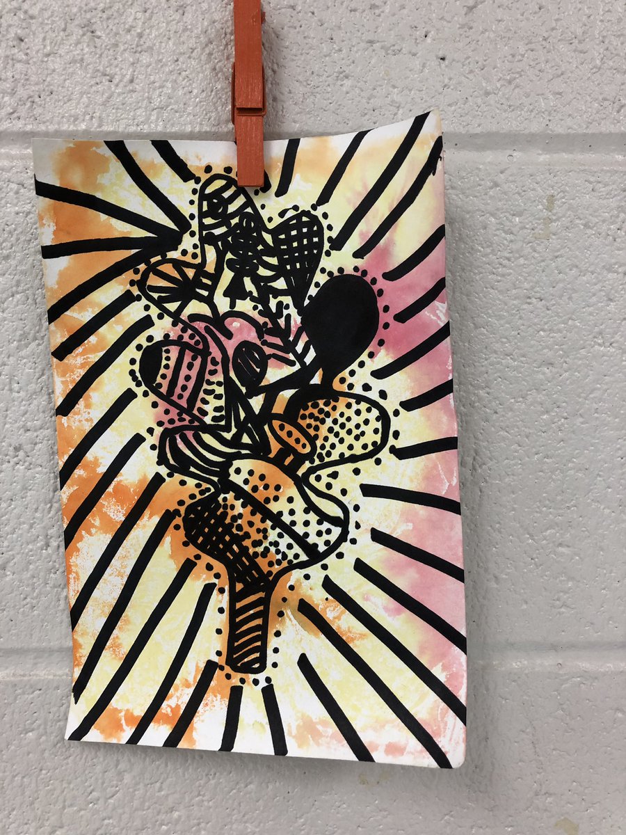 JulieGuay9's tweet photo. Printmaking! So much fun making monoprints with foil and markers.  Then we drew leaves on top of the print.  #ALLMeansALLMCSS #steammcss #elementaryart https://t.co/JsFIGBQNlZ