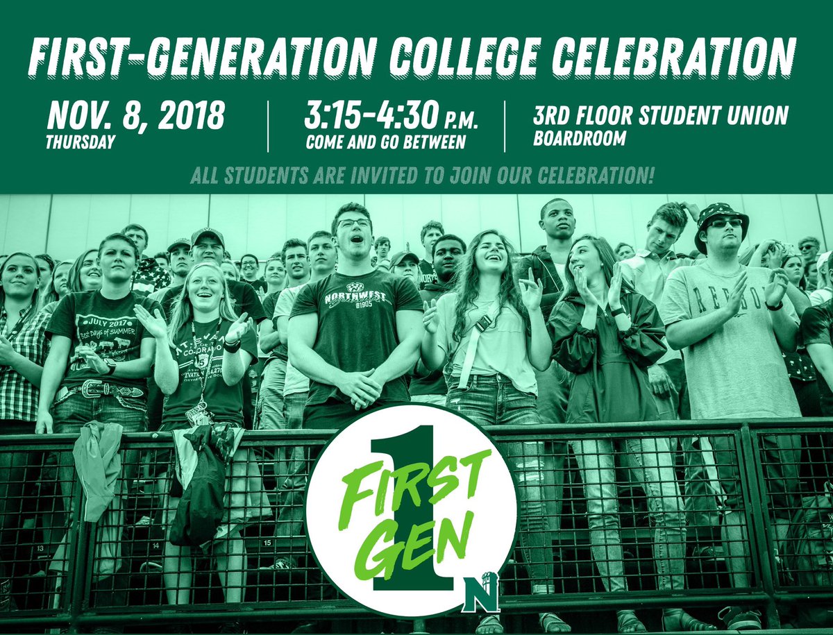 allisonhoffmann's tweet photo. Committed to supporting first-generation students today and every day on their academic journey @NWMOSTATE! Looking forward to our first ever campus-wide event this afternoon to #celebratefirstgen students! https://t.co/fwqnRVJ9wF