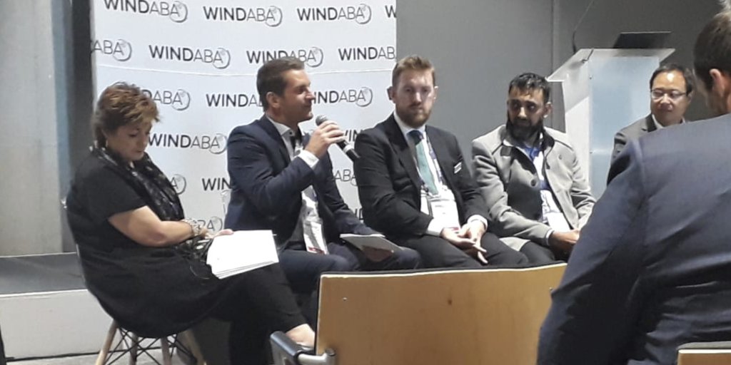 SiemensGamesa's tweet photo. Janek Winand, SGRE Country Manager in South Africa, speaks about wind investment as a driver to create and sustain employment in South Africa #windaba2018 @_sawea @WINDABA_ZA https://t.co/9Hs8un8okf