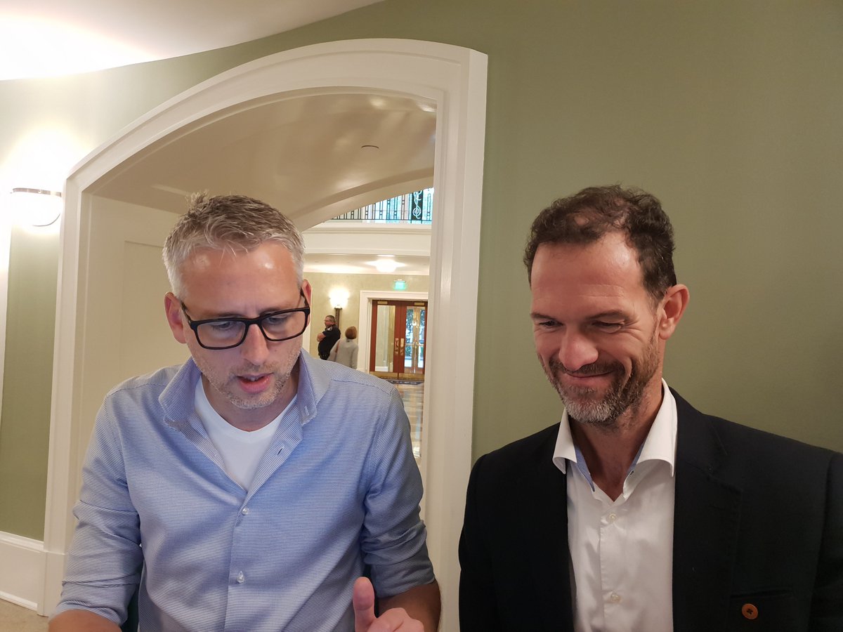 leanlibrary's tweet photo. 2 handsome NL guys are busy preparing for our talk in #chsconf2018 at 14:30 GC, Ballroom1. Confronting the Confusion: Streamlining Access to Lib e-Resources. We look forward to seeing you there! Let's make it exciting! #libraryinnovations #librarians @JosWesterbeke @JohanTilstra https://t.co/pbUcOhKW7O