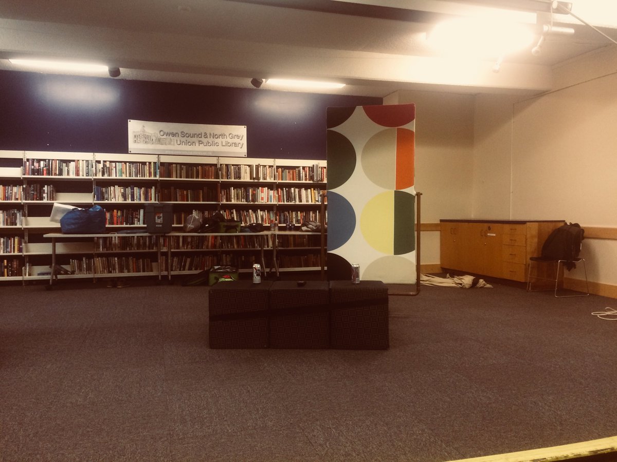 sheatre's tweet photo. Just wrapping up our tech rehearsal in preparation for our two livestreams tomorrow at the Owen Sound Public Library. Be sure not to miss it!
#Sheatre #FarFromtheHeart #Loinducoeur #TheatreForSocialChange #ArtActivism #ForumTheatre #ItsNeverOkay #SexualAssault #DatingViolence https://t.co/5XyKlBgMTz