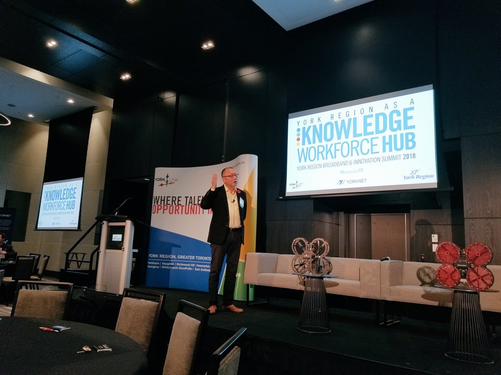 QuanserHR's tweet photo. Today @Quanser is at the @YorkRegion Broadband &amp; Innovation Summit 2018; Dr. Tom Lee presented the keynote session 'Supporting the Development of Future Knowledge Workers' #KnowledgeYR https://t.co/DRBQhCbrnH