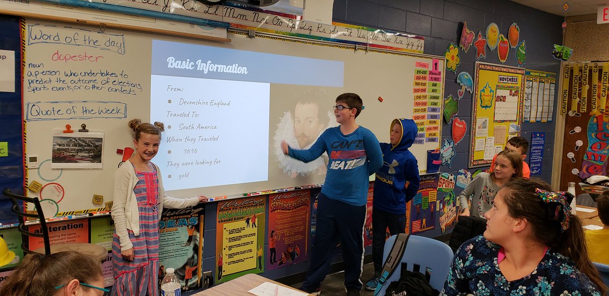 MissFitzBPS's tweet photo. Explorer Presentations this week! Day 1 @benningtonelem @mm_o_connor #europeanexplorers #5thgrade #socialstudies https://t.co/rNsQrN8x8h
