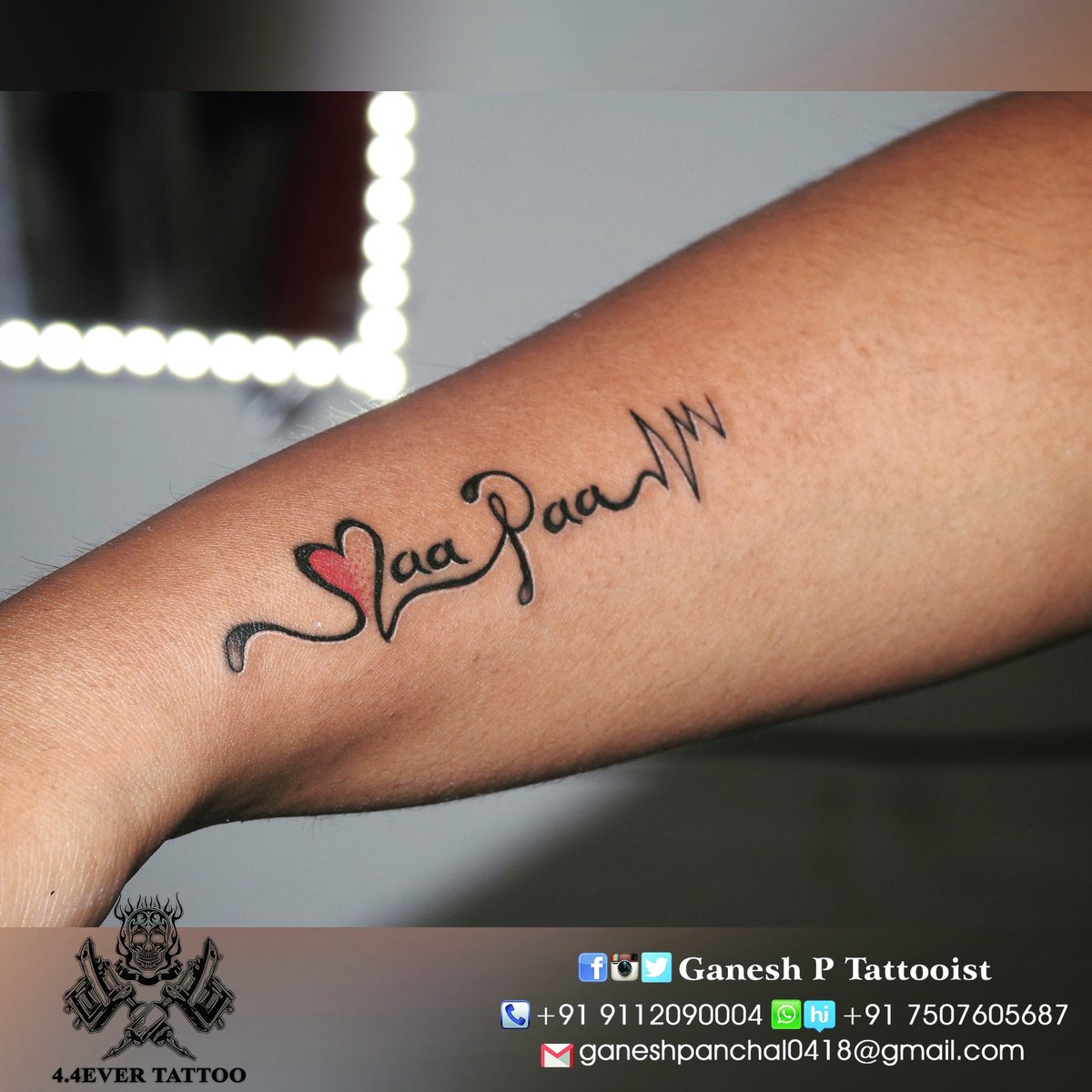 Heartbeat Tattoo Designs Mom Dad - Best Tattoo Ideas