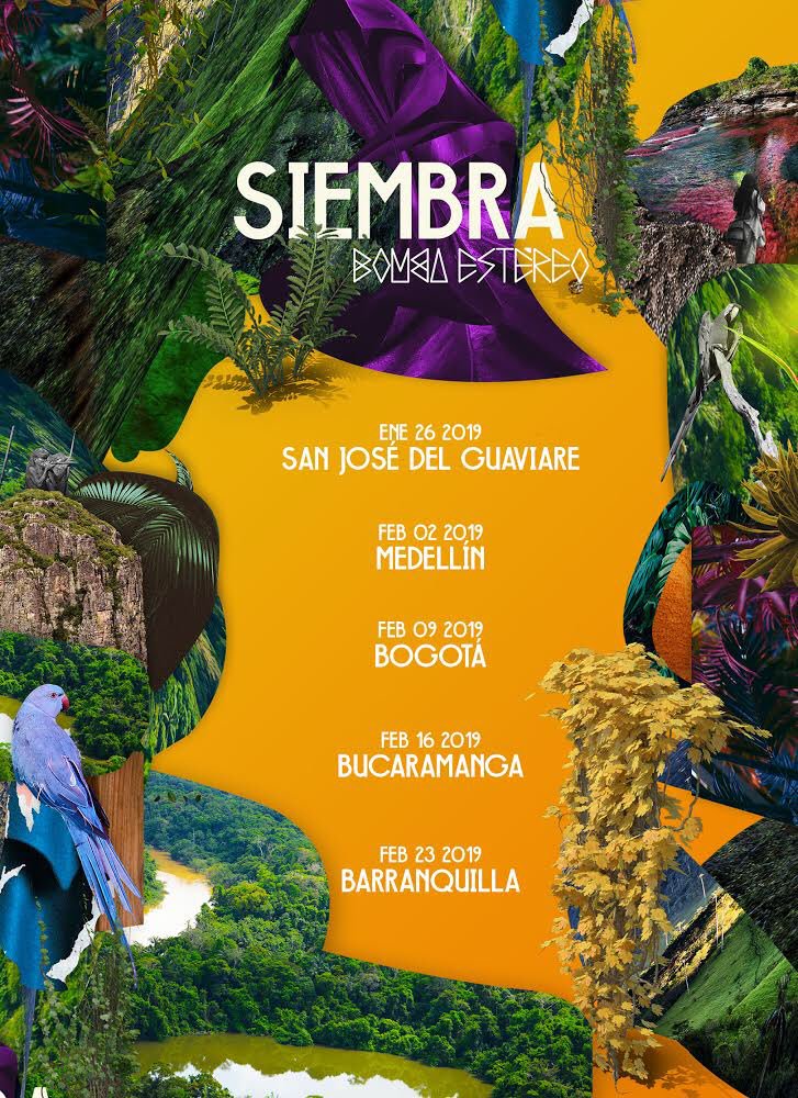 bombaestereo's tweet photo. Hoy estamos lanzando oficialmente nuestra campaña #siembraconciencia acompañada de una gira muy especial por Colombia, donde hace rato no tocamos! 

Vamos a unir fuerzas para lograr que nuestro país sea una potencia en medio ambiente! 💚🇨🇴 https://t.co/GpgHG5hiBQ