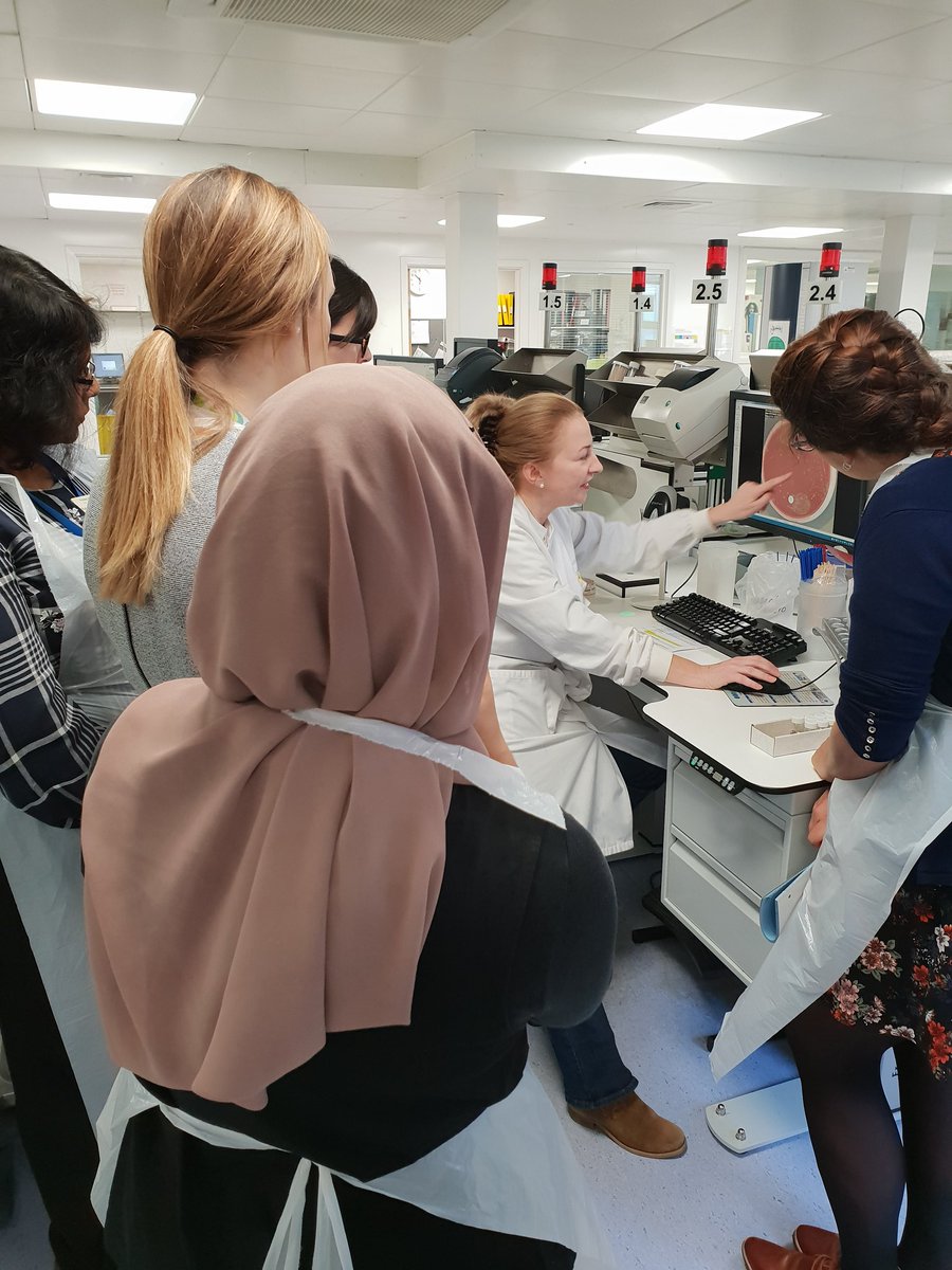 The #Microbiology and #Bloodsciences departments at @FrimleyHealth Frimley Park site carried out their 7th lab tour of the week to Hospital staff today. Well done guys! #Pathologyweek #NationalPathologyWeek #NHS #labtour #sharingknowledge @IBMScience @RCPath