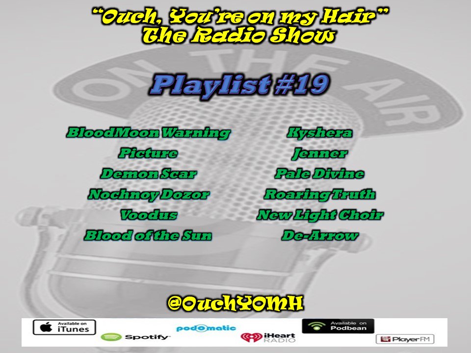 RandyHelmsUGA's tweet photo. On PL #19 we have these #HEAVYMETAL & #rocknroll #bands:
#BloodMoonWarning #Picture @DemonScarNYC #NochnoyDozor #Voodus #BloodOfTheSun @Kyshera #Jenner #PaleDivine #RoaringTruth #NewLightChoir & #DeArrow
#NowPlaying https://t.co/mrAx7RVFyV https://t.co/6mUC8fmTGo
