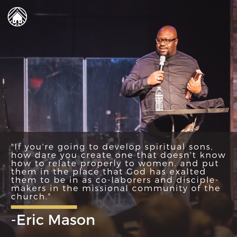 Acts29SE's tweet image. &quot;If you&apos;re going to develop spiritual sons, how dare you create one that doesn&apos;t know how to relate properly to women. and put them in the place that God has exalted them to be in as co-laborers and disciple-makers in the missional community of the church.&quot;
-Eric Mason #ATC18