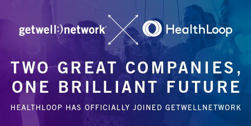 toddjohns77's tweet photo. Excited to announce that HealthLoop is joining GetWellNetwork! Looking forward to working with @GetWellCEO and the rest of #TeamPurple to continue pushing the boundaries of connected health. 

#GameChanger  #IntegrateToInnovate  #CareToBeGreat  #GetWellLoop #ExtendTheLoop https://t.co/UrCzJ5ozwJ